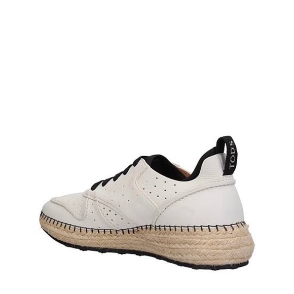 Tod's Woman Espadrilles White Size 7 Leather - Picture 2 of 9